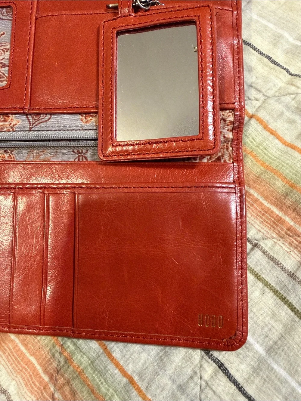 Hobo International wallet rust/red